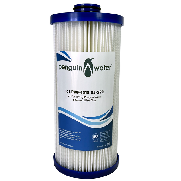 Penguin Water 1 Micron Filter Cartridge - 4.5" x 10" 222 End Cap