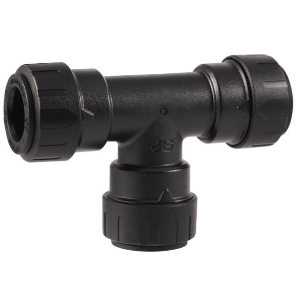 John Guest Black 1" Union Tee